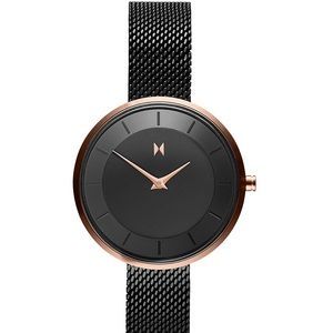 🆕 MVMT Black and Rose Gold Black RB3 Watch